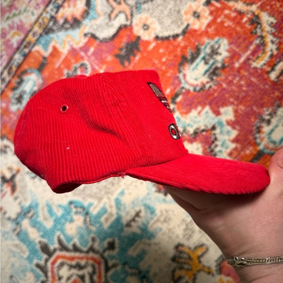 Vintage 80s Adidas Red Corduroy Hat - Picture 4 of 5
